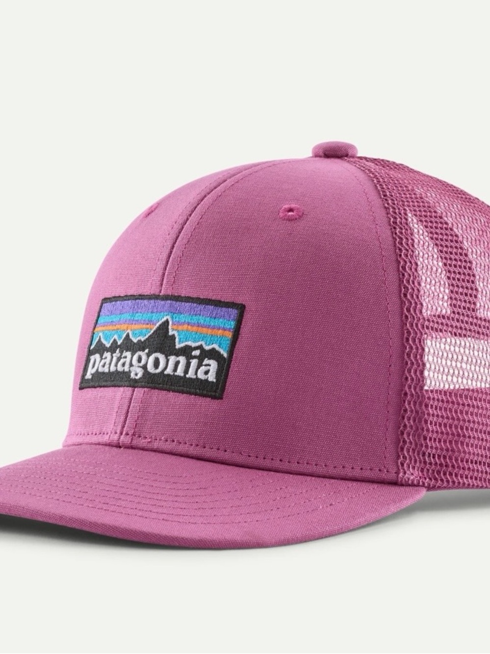 Patagonia Kids Pink Mesh Trucker Hat with Logo Patch